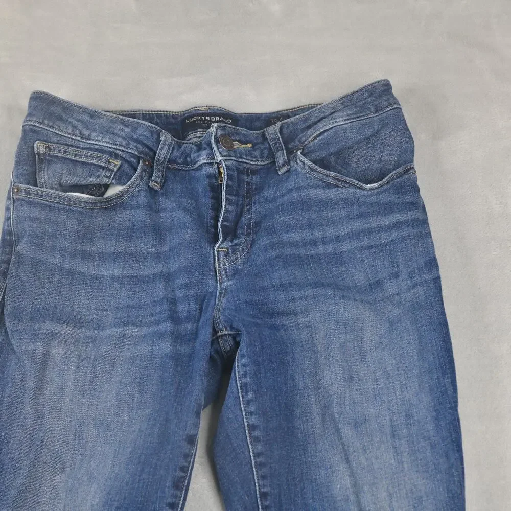 Lucky Brand Jeans Womens 10/30 (28x27) Lolita Skinny Low-Rise Blue Denim
